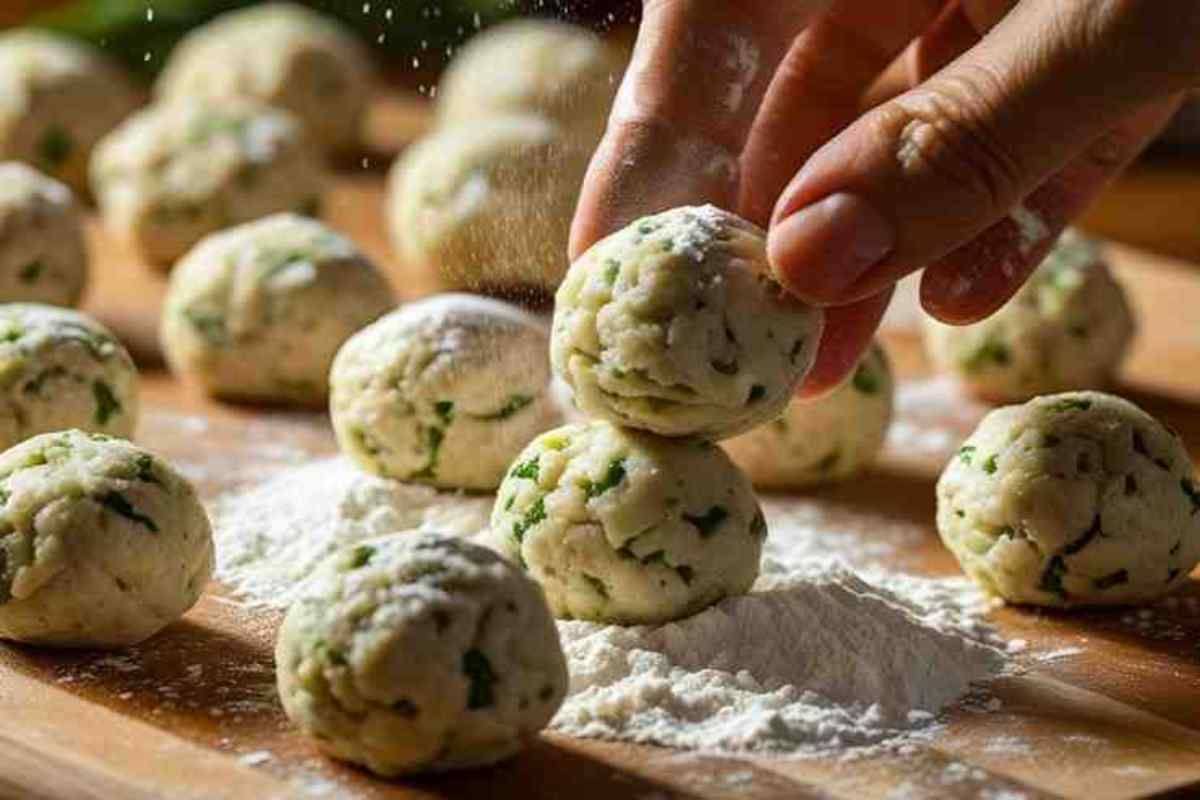 impastare polpette con le mani