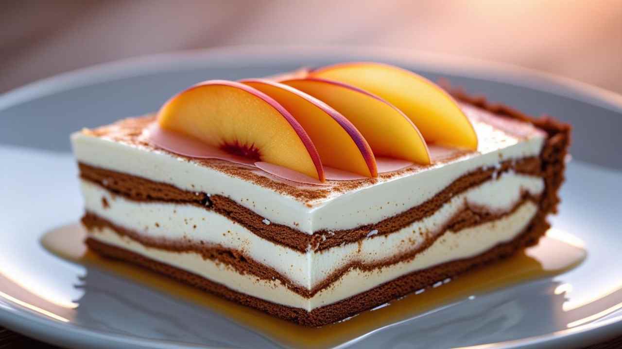 Tiramisù alle pesche