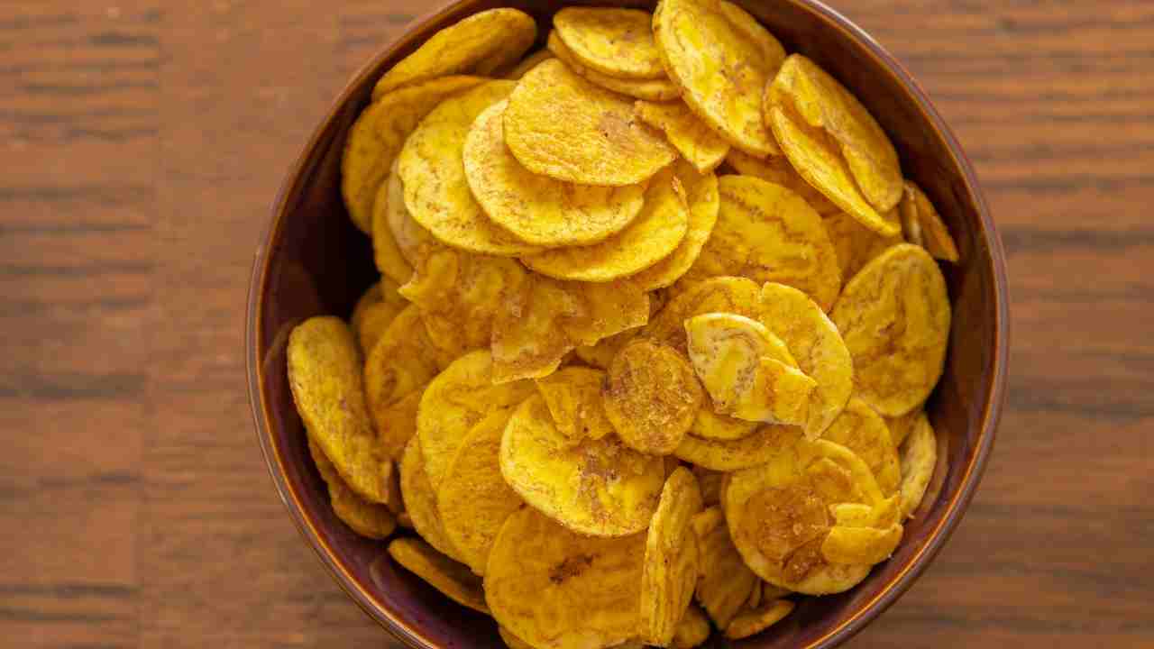 chips di platano fritto