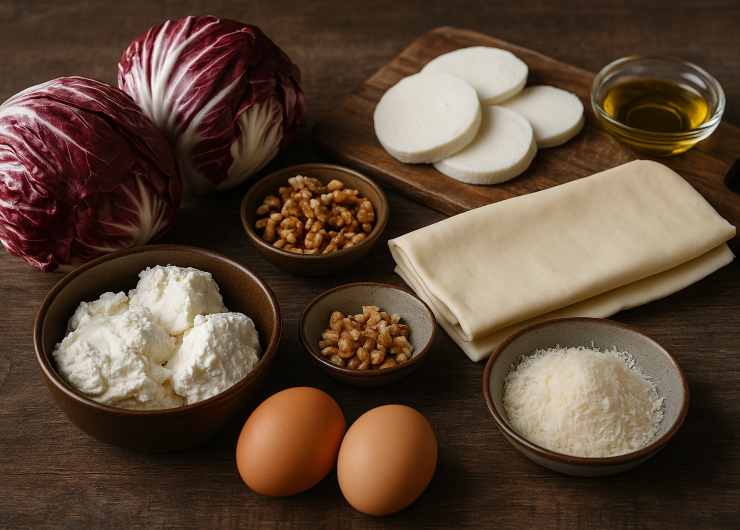 ingredienti torta salata radicchio