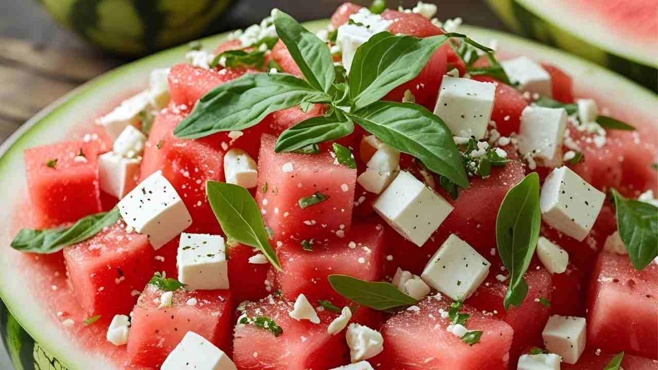 insalata anguria e feta