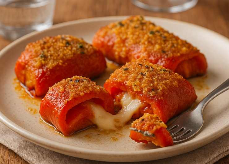 involtini peperoni tagliati