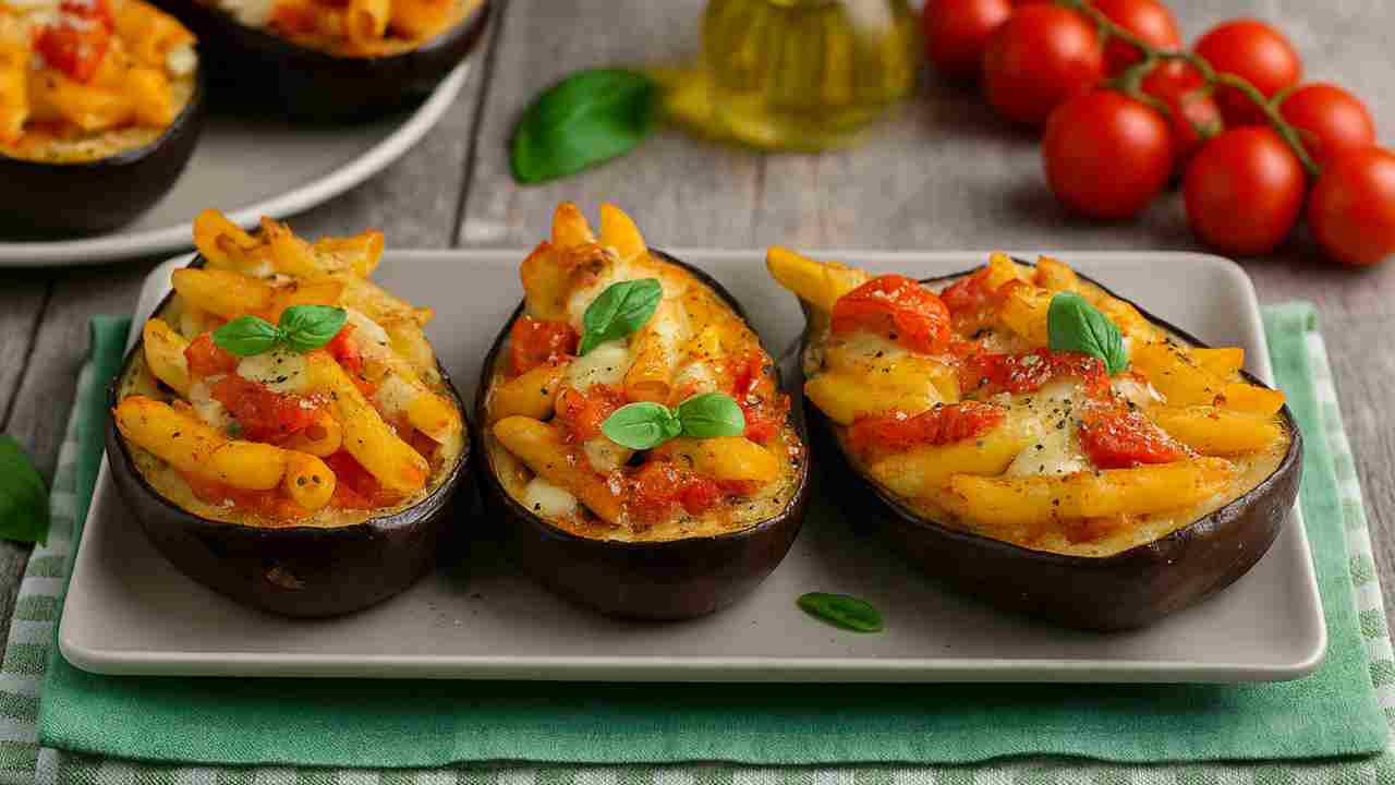 melanzane ripiene di pasta
