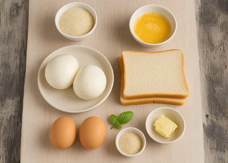 ingredienti per la mozzarella in carrozza