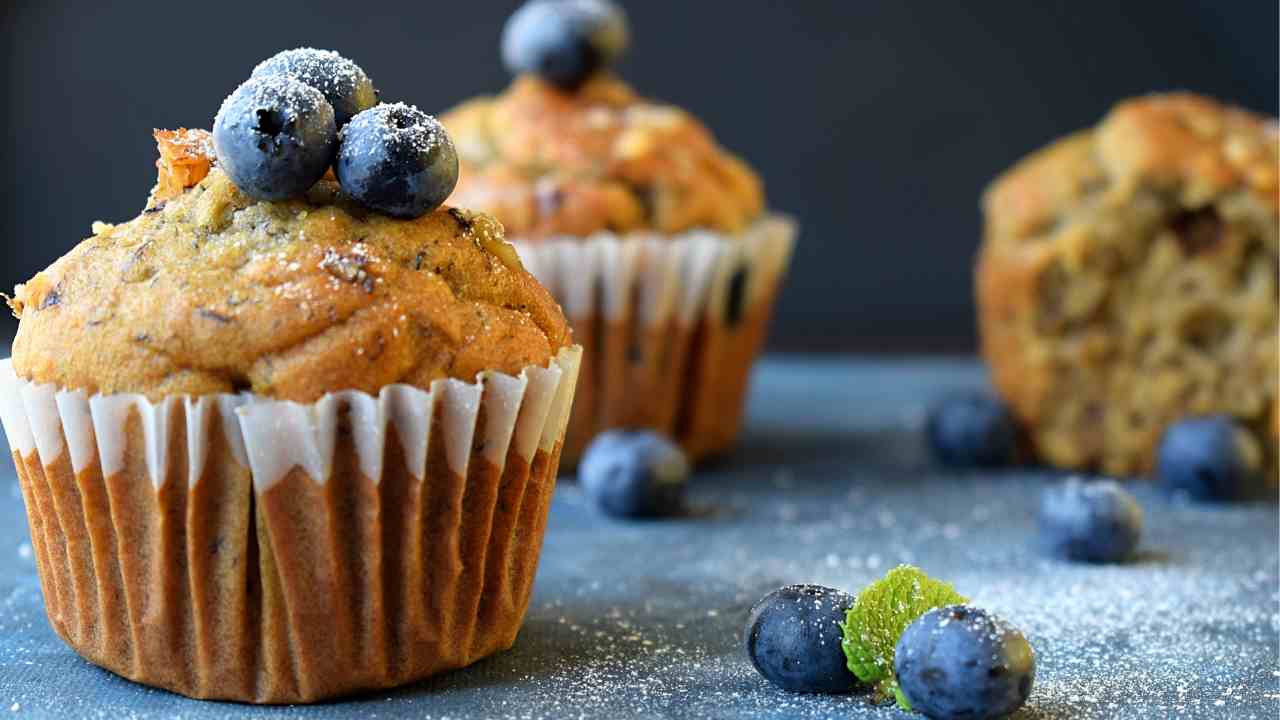 muffin integrali frutti di bosco