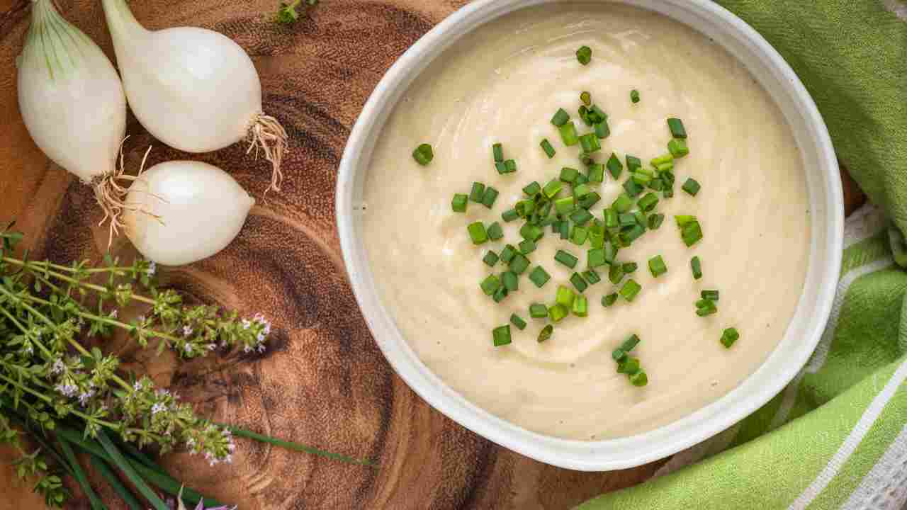 purè di cavolfiore con cipollotto