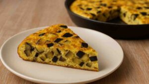 fetta di frittata melanzane