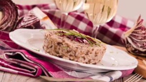 risotto radicchio e salsiccia