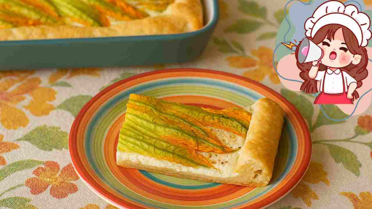 torta ricotta fiori di zucca
