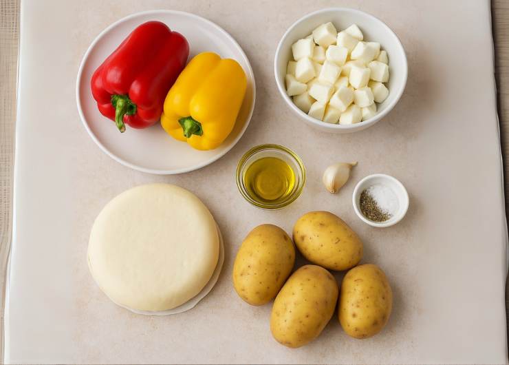 ingredienti per preparare la torta ai peperoni
