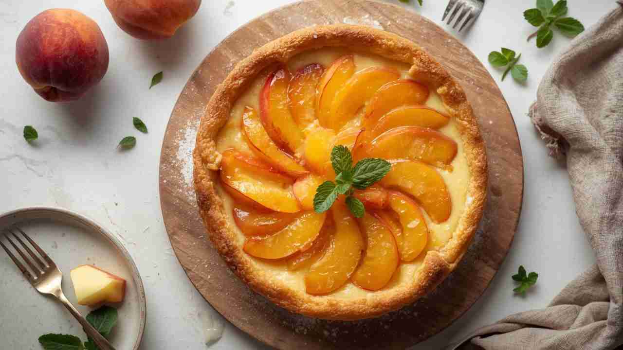 Crostata crema pesche