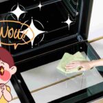 pulizia forno grafica brillantini bambina occhi a stella scritta wow