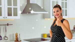 cappa pulita, stelline, donna pollice in su