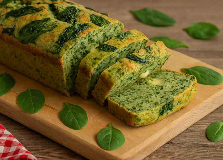 plumcake spinaci filante