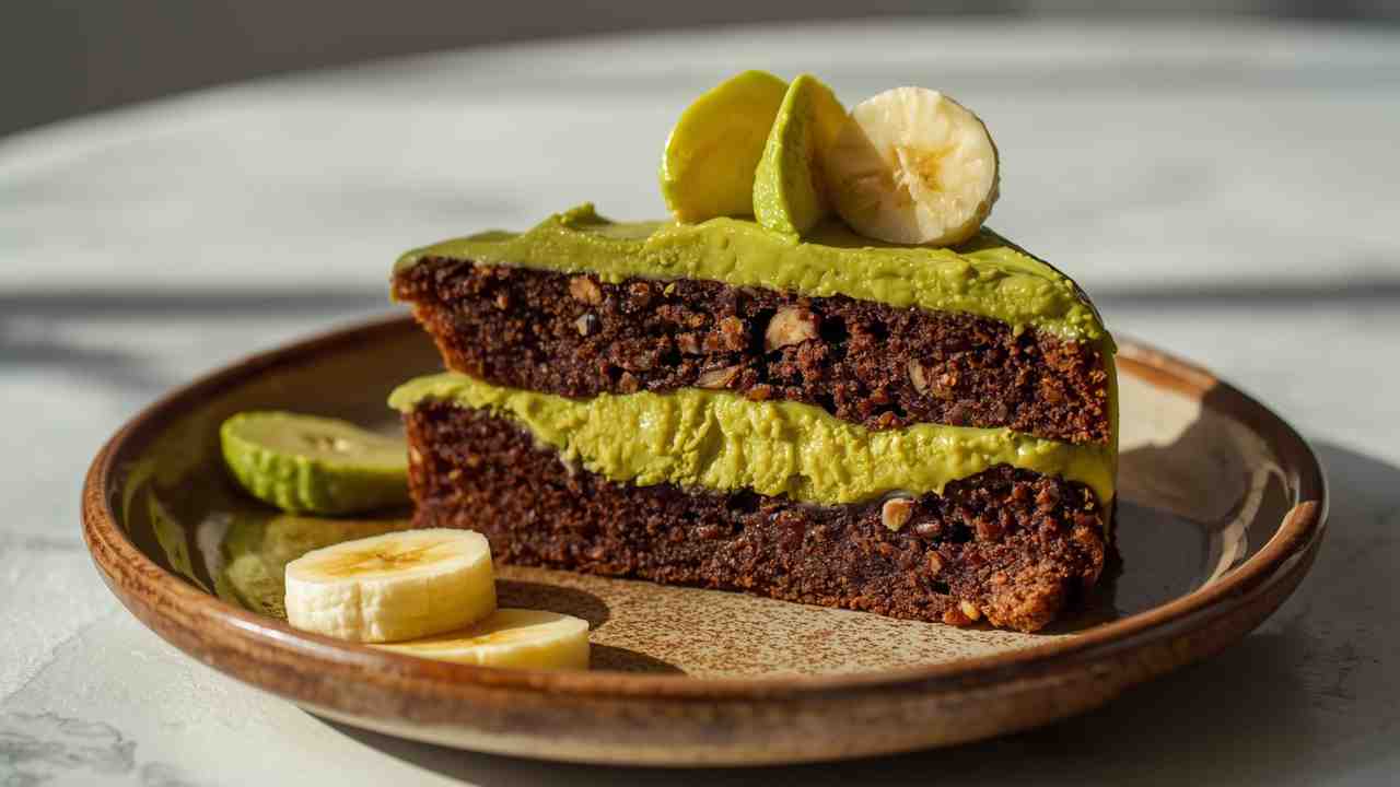 Torta cacao avocado banana