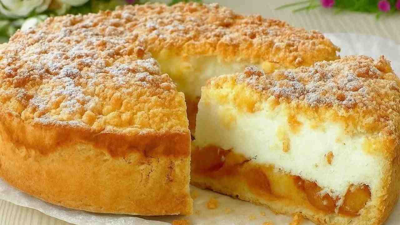 torta crumble di mele e formaggio