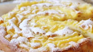 torta di mele con crema pasticcera